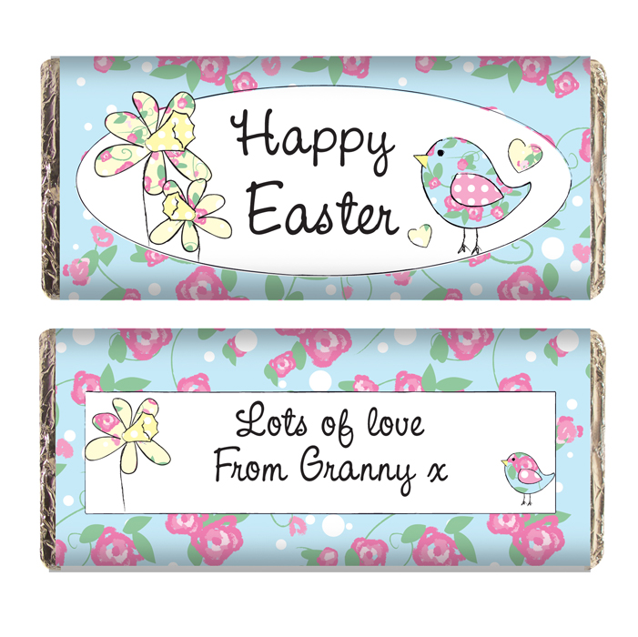 Daffodil & Floral Chick Easter Chocolate Bar